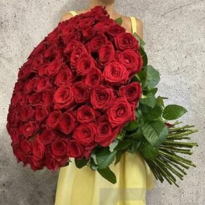 101 красная роза