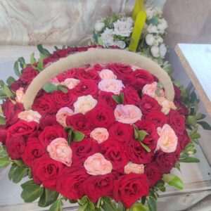 Розы в корзине